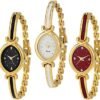 Gold Chain Analog Watches Combo for Women Pack of - 3
